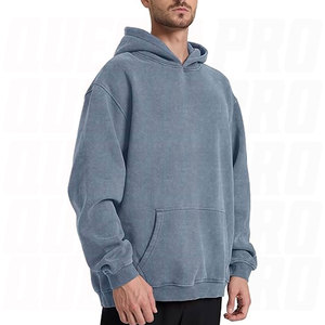Sweat-shirt à capuche oversize pour homme, style streetwear, vintage, délavé à l'acide, pour sublimation, broderie et impression DTF - Product Image 3