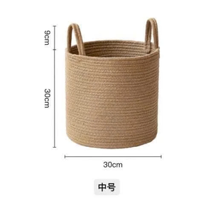 <b>Rope</b> <b>Storage</b> <b>Baskets</b> With Handles Circle Shape Nordic Style Multi-Purpose Neatening <b>Basket</b> - Product Image 4