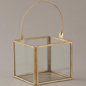 Support à bougie en métal doré avec insert en verre pour la décoration de la maison ou Pâques - Product Image 2
