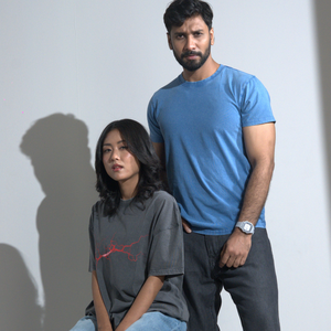 Anti wrinkle Mens and womens t shirt, short sleeve acid wash unisex round neck regular fit oversized <b>tshirt</b> made in Bangladesh - Product Image 3