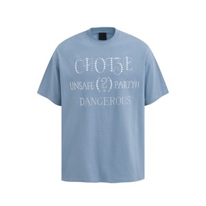 เสื้อยืดโอเวอร์ไซส์ลายพิมพ์สไตล์เรโทรสตรีทแวร์สำหรับผู้ชาย คอลเลคชั่นซัมเมอร์ ผ้าฝ้าย 100% พิมพ์ลายดิจิทัล ประดับด้วยเพชรและมุก แขนสั้น - Product Image 6