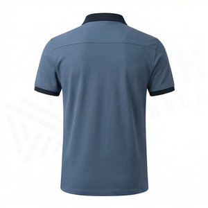 เสื้อโปโลผู้ชายคอลเลคชั่นฤดูร้อน ผ้าเจอร์ซีย์คอตตอน ทรงโอเวอร์ไซส์ แขนสั้น สกรีนโลโก้ได้ ระบายอากาศดี สีสันปรับแต่งได้ - Product Image 2