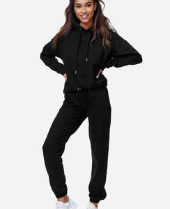 Ensemble pantalon de survêtement et jogger à capuche pour femmes personnalisé deux pièces grande taille vêtements de rue pour femmes fabricants de survêtements - Product Image 5