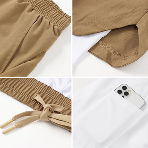 Pantalones Cortos Deportivos 2 en 1 para Hombre, Cintura Elástica, Transpirables, Secado Rápido en Cuatro Direcciones, Diseño Sólido, Poliéster, OEM y ODM, Logotipo Personalizado, Hasta la Rodilla - Product Image 4