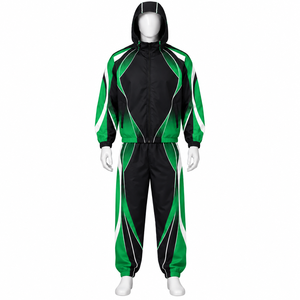 Nouvelle collection, ensemble de jogging uni en nylon 100%, logo imprimé personnalisé, couleur unie, coupe-vent léger, survêtement - Product Image 4