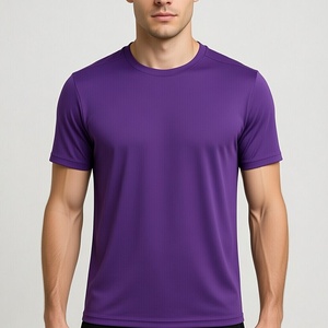 T-shirt pour homme à manches courtes, col rond, couleur unie, coupe classique, style jersey décontracté, coton lourd - Product Image 3