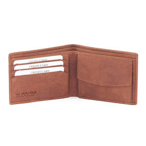 Cartera de Cuero Genuino Personalizada, Tarjetero para Hombre, Nuevo Diseño Moderno Vintage, Corto, RFID, Minimalista, Multifuncional - Product Image 2