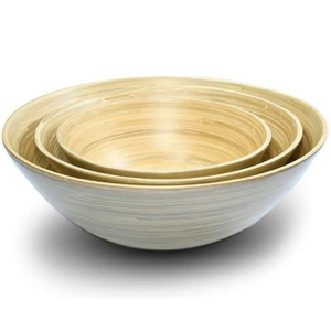 Bol en bambou tressé fait main, écologique, pour salades, vente en gros à prix compétitif pour cafés et hôtels - Product Image 3