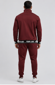 Modern Premium Tracksuit Set Custom Logo Rib Full <b>Zip</b> <b>Jacket</b> and Jogger Pants Athleisure Sportswear for Men and Women - Product Image 3