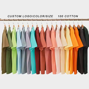 Wholesale Custom Logo Men's 100% Cotton Regular <b>Fit</b> <b>V</b>-Neck Formal Eco-Friendly Breathable Heavyweight 220g Fabric Blank Tee - Product Image 2