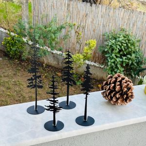Metal Christmas <b>Trees</b> Table <b>Stands</b> Set, Evergreen <b>Tree</b>, Farmhouse Mantel Decor, Christmas Gift, Metal Mantel Holiday - Product Image 5