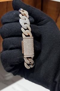 Pulsera Cubana Iced Out de Plata 925 con Moissanita, Estilo Diamante, Hip Hop Bling, Joyería de Calle, Regalo - Product Image 6