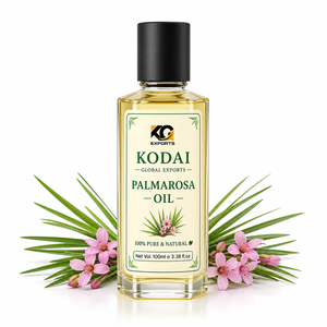 Aceite Esencial de Palmarosa 100% Puro y Natural de Tamil Nadu, 100g, con Enchufe Estadounidense y Logotipo Personalizado para Masajes y Cuidado de la Piel - Product Image 1
