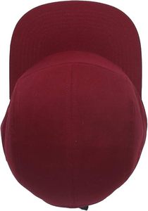 Casquette Snapback Unisexe 5 Panneaux en Coton Bordeaux Uni, Visière Plate Ajustable, Style Urbain pour Adultes, Tenue Décontractée Quatre Saisons - Product Image 5
