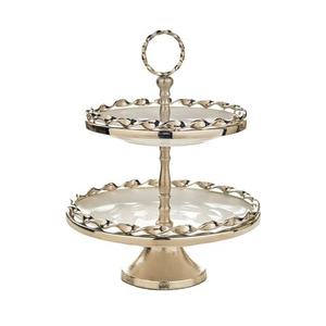 Soporte de Pastel de Madera de Dos Niveles Contemporáneo con Trabajo de MOP de la Mejor Calidad para Servir Pasteles y Postres en Fiestas y Mesas - Product Image 4