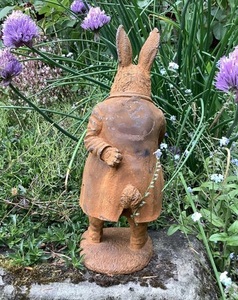 Vent Ratty en fonte dans les saules 50cm Rat Garden Decor Rusty Statue Outdoor - Product Image 6