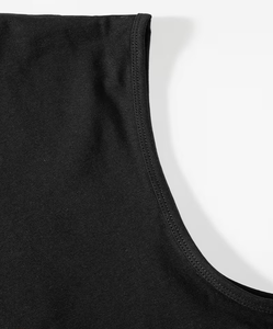 Men's <b>Black</b> Sleeveless Tank Top With White Blue <b>Wings</b> Print O-Neck Casual Wear Breathable Knitted Polyester - Product Image 3