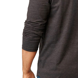 สั่งซื้อเลย! เสื้อยืดคอกว้างแขนยาวผู้ชาย ขายส่ง ผ้าฝ้าย 100% สำหรับทำงาน ออกกำลังกาย ใส่ลำลอง  รับสกรีนโลโก้ พร้อมบริการ OEM - Product Image 6