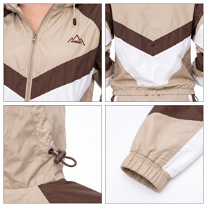 Chaqueta Cortavientos con Capucha para Mujer, Logotipo Bordado Personalizado OEM, 100% Nailon, Chaqueta Impermeable con Cremallera para Senderismo - Product Image 6