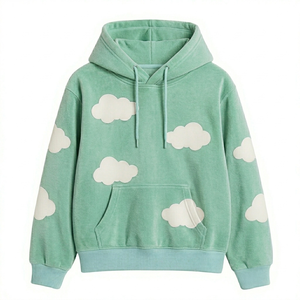 เสื้อฮู้ดดี้โอเวอร์ไซส์สำหรับผู้หญิง ผ้าฝ้าย 100% น้ำหนักเบา แห้งเร็ว ระบายอากาศดี ราคาขายส่ง รับสกรีนโลโก้ ขั้นต่ำในการสั่งซื้อน้อย - Product Image 1