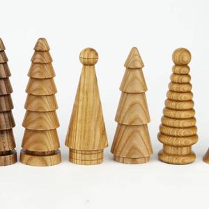 Sapin de Noël en bois 100 % fait main et personnalisable pour la création artisanale, la peinture, la décoration de table et les ornements de maison - Product Image 4