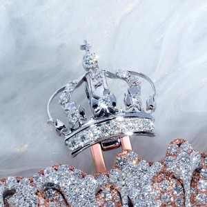 Pendentif personnalisé avec nom en diamants Moissanite VVS1, style Hip Hop, cadeau de Noël, bijoux avec breloque lettre - Product Image 3