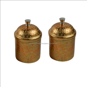 Contenedores de almacenamiento de alimentos con temática plateada, macetas de hierro de diseño múltiple con tapa, calidad de fábrica, el mejor diseño de cocina, Hotel y restaurante - Product Image 2