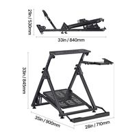 Stand Simulator Roda Balap Lipat yang Dapat Disesuaikan Logitech G923 G920 G29 G27 Thrustmaster T300RS TX F458 Aksesoris Game