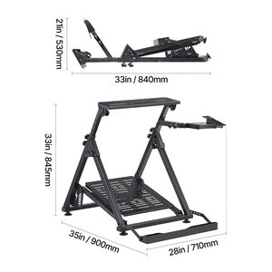 Supporto Regolabile e Pieghevole per Volante da Corsa, Compatibile con Logitech G923 G920 G29 G27 Thrustmaster T300RS TX F458, Accessori per Giochi - Product Image 5