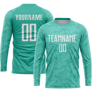 Ensemble de maillot de football respirant Teal Aqua Swirl Sublimation, maillot de football personnalisé pour hommes, vêtements d'athlétisme d'équipe, tenue d'entraînement - Product Image 4