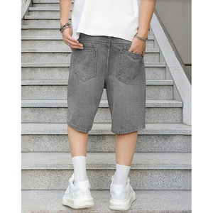 Pantalones Cortos de Mezclilla con Lavado Ácido al por Mayor, Estilo Urbano, Corte Holgado, Vintage, de Algodón, con Logotipo Personalizado, Proveedor - Product Image 2