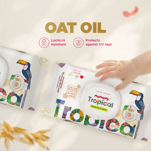 Toallitas Húmedas MAMAMY TROPICAL para Bebés, 200x150mm, 80 Piezas, Fibras No Tejidas, 100% Naturales, Protección Segura Contra Erupciones, Coco Fosfatidil - Product Image 5