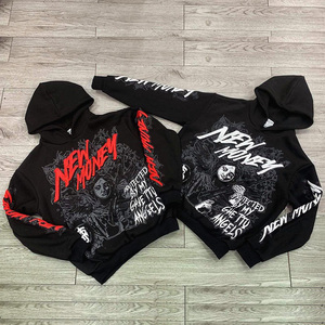 Hoodie Wholesale Custom Washed Knitted Fleece Breathable Heavyweight Oversized Hooded Sweatshirt with Front Custom Logo - Product Image 6
