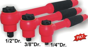Manivela de Trinquete Reversible Aislada VDE-GS de 3/8" y 100 mm de Longitud, 72T - Product Image 3