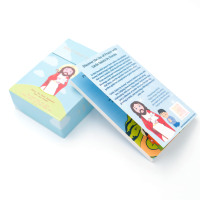 Cartes à jouer en papier mat imprimées sur mesure, cartes d'affirmation de l'amour-propre, jeu de cartes avec base