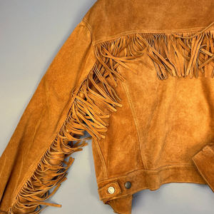 Chaqueta de Cuero de Gamuza de Moda Occidental Unisex con Detalle de Flecos, Proveedor OEM - Product Image 6