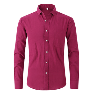 Chemise habillée formelle pour homme en tissu Dobby 100 % coton, confortable, de haute qualité, imprimée sur mesure, respirante, anti-boulochage et infroissable - Product Image 4