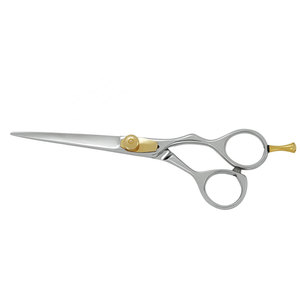 Custom Logo Professional <b>Barber</b> Scissors Hair Cutting Silver Stainless Steel Sharp <b>Blade</b> Tip with Gold Screw Premium Salon - Product Image 5