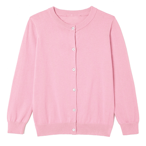 Mint <b>Green</b> Knitted <b>Cardigan</b> Sweater Long Sleeve Girls Crew Neck Button Front <b>School</b> Uniforms - Product Image 4