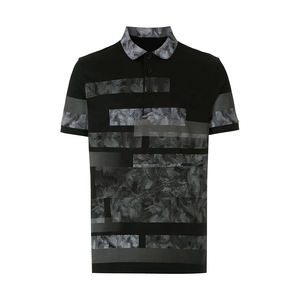Chemises polo personnalisées pour hommes, design noir, impression sublimée, logo personnalisé, manches courtes, coupe classique, pour hommes - Product Image 1
