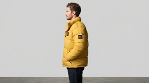 Men's <b>Yellow</b> <b>Puffer</b> <b>Jacket</b> Winter Quilted Warm Stand Collar Full Zip Casual Outdoor <b>Jacket</b> Wholesale One Apex - Product Image 2