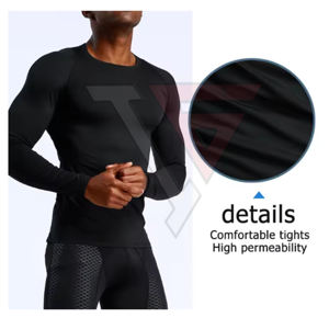 T-shirt d'entraînement pour hommes, extensible et respirant, pour la salle de sport - Product Image 2