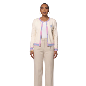 Cardigan brodé Jack and Jill pour femme, pull en maille neutre, boutonné devant, élégant, doux, stylé, décontracté, pièce à superposer - Product Image 1