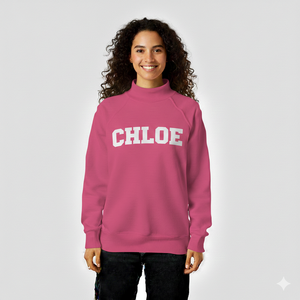 Sudadera de cuello alto para mujer, manga larga, hombros caídos, mezcla de forro polar suave, otoño invierno, proveedor OEM - Product Image 3