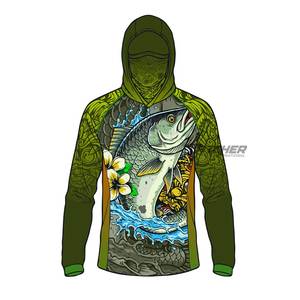Camiseta con Capucha y Máscara Integrada, Material Spandex/Poliéster, Impermeable, Protección UV 50+, Secado Rápido, para Pesca y Deportes al Aire Libre, Proveedor al por Mayor - Product Image 2