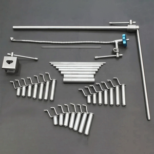 Système de rétracteurs tubulaires Mis Retractor System, rétracteurs tubulaires argentés, ensemble de 32 pièces, instruments chirurgicaux - Product Image 1