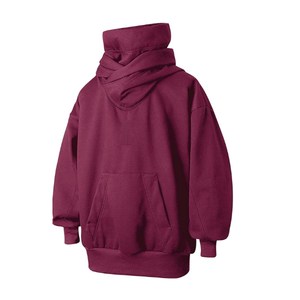 Meilleures ventes en gros : Sweat à capuche pour hommes, personnalisé, coupe oversize, style masque, à épaules tombantes, col roulé, effet délavé vintage, style Hip Hop - Product Image 5