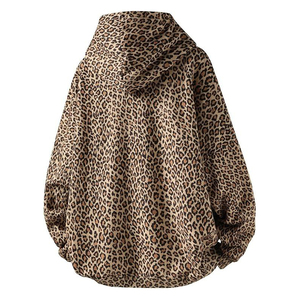 <b>Leopard</b> <b>Print</b> <b>Hoodie</b> Oversized Men Streetwear Graphic Pullover Heavyweight All Over Graphic Cotton Custom Printed Sweatshirt - Product Image 2