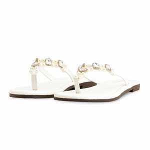 สีขาวสบายๆแฟลต CL2000รองเท้าสวมใส่สบายในชีวิตประจำวัน - Product Image 3