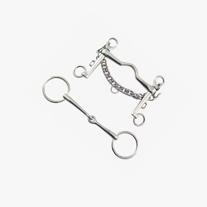 Novedad: ZUMA ENTERPRISES - Bocado de caballo Pelham profesional personalizable de acero inoxidable con boca portada - Product Image 2